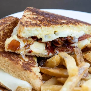 Grilled cheese sandwich with bacon and fries – The Skillet NJ