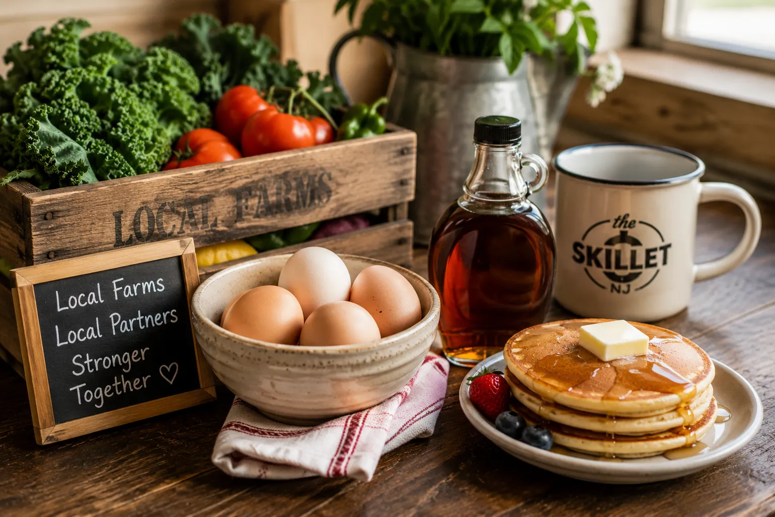Community atmosphere built by local craftsmen and vendors at The Skillet NJ