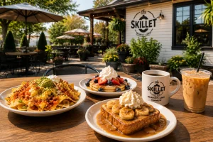 Outdoor dining and breakfast delivery from The Skillet NJ