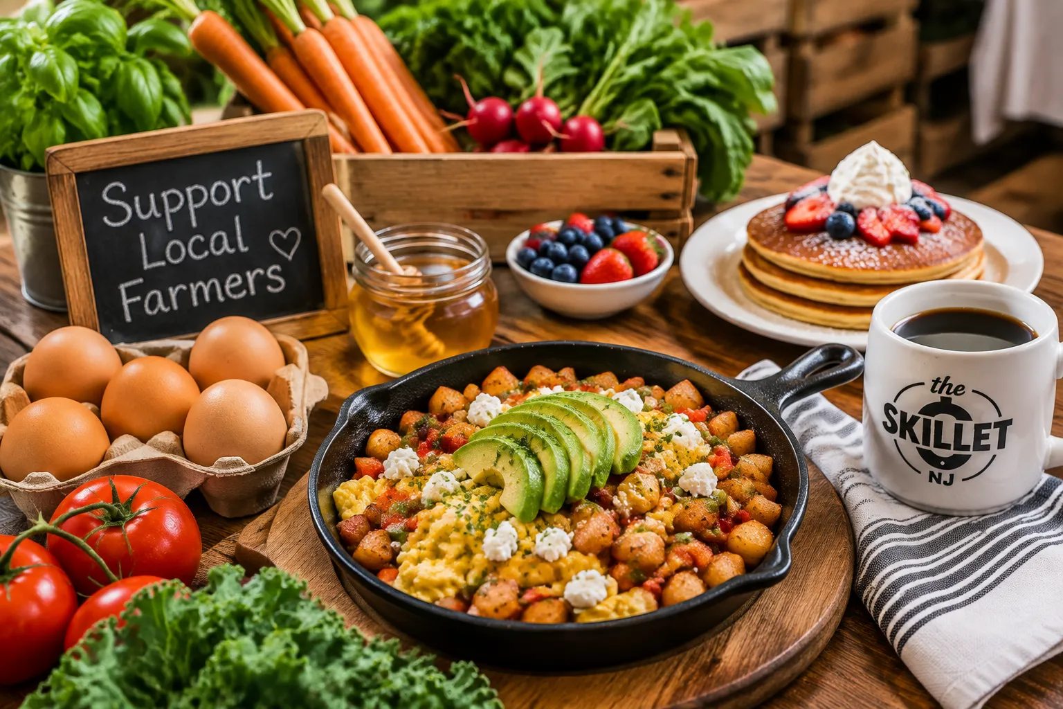 Sal and Nancy building The Skillet NJ around local farmers and fresh breakfast ingredients.
