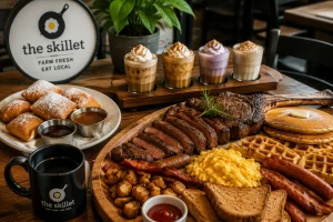 Sugared Beignets and coffee flight at The Skillet in Freehold