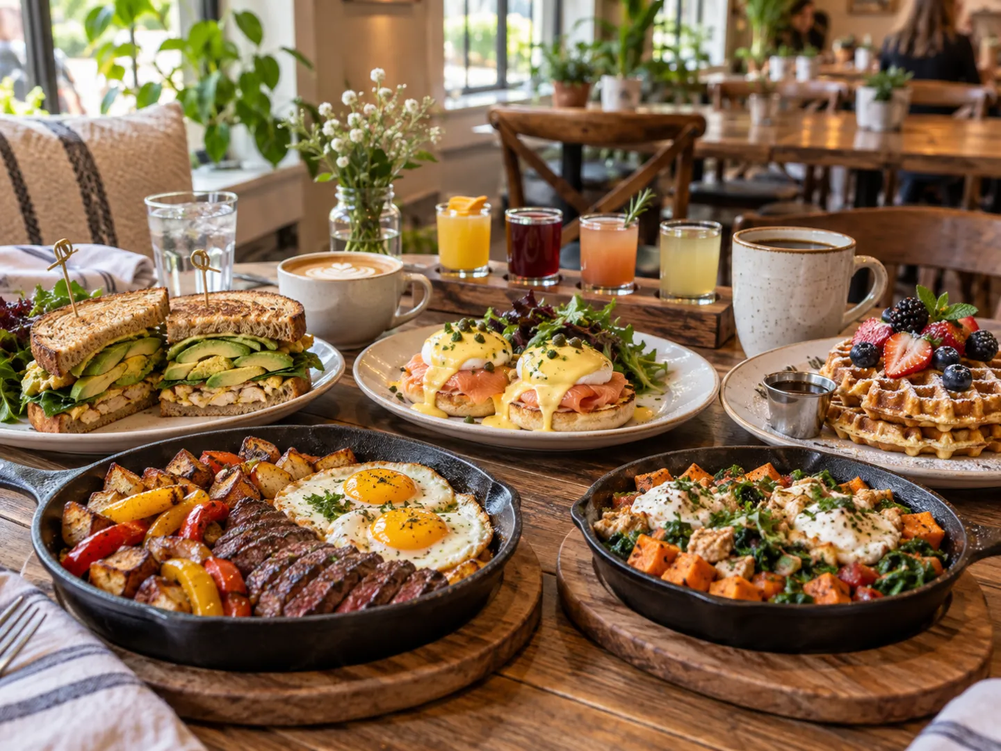 Family owned breakfast and brunch restaurant interior at The Skillet NJ 300 Mounts Corner Drive Freehold NJ